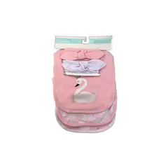 BAMBINO - Set De 5 Piezas Baberos + Cintillos Niña