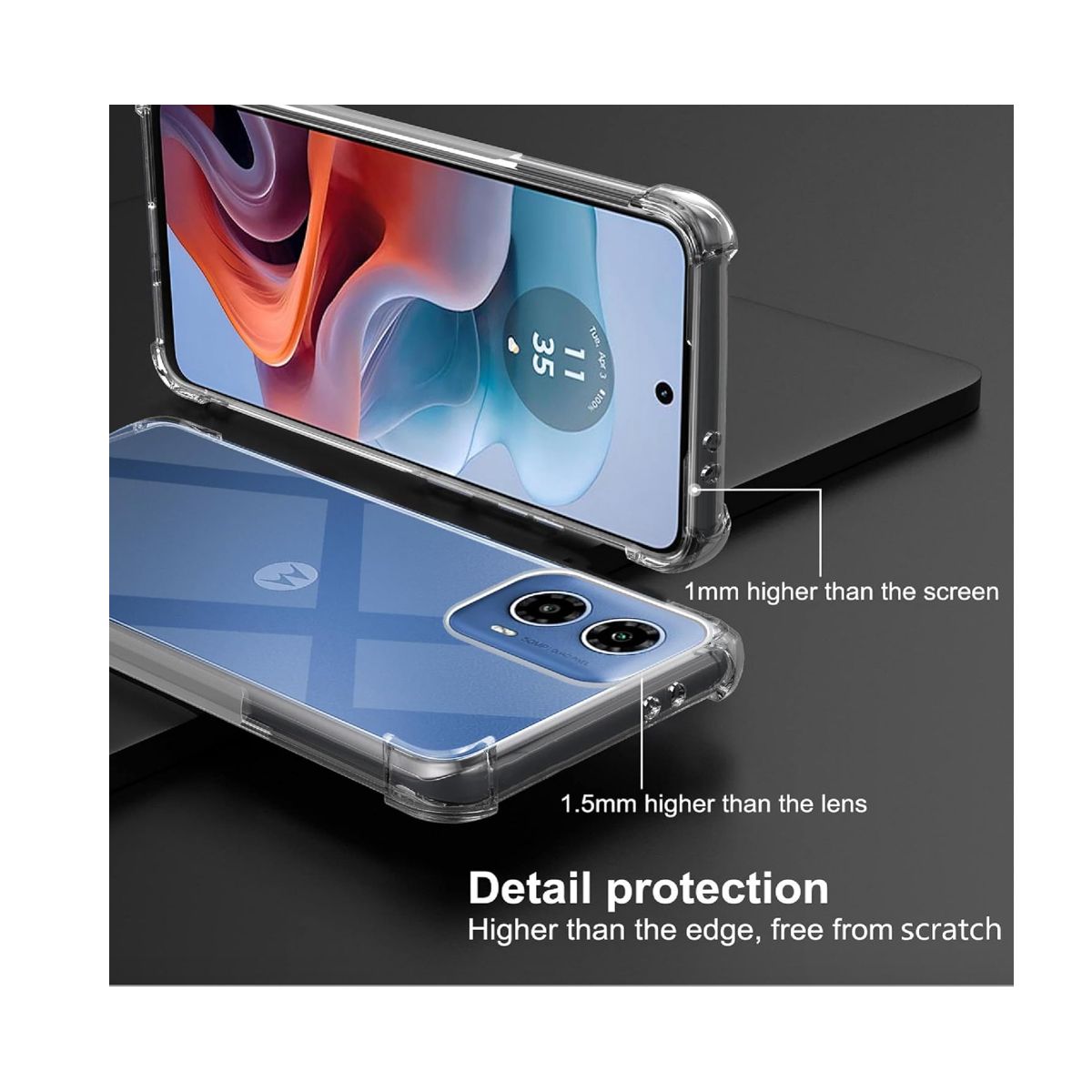 JOIGO - Carcasa Trasparente Antigolpes Para Motorola Moto G34