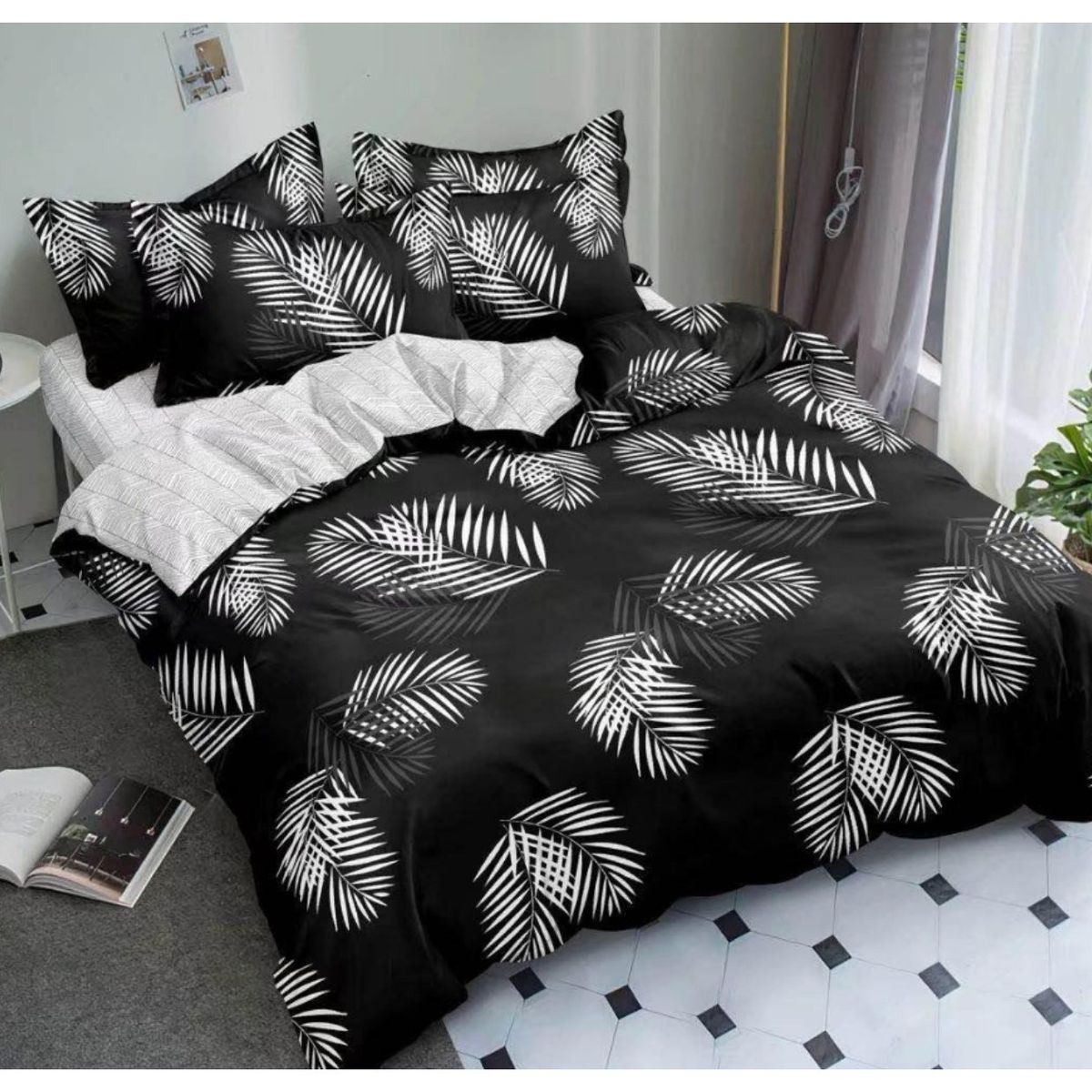 GENERICO - cubrecama 1.5 plaza negr opalma quilt verano 100% COTTON