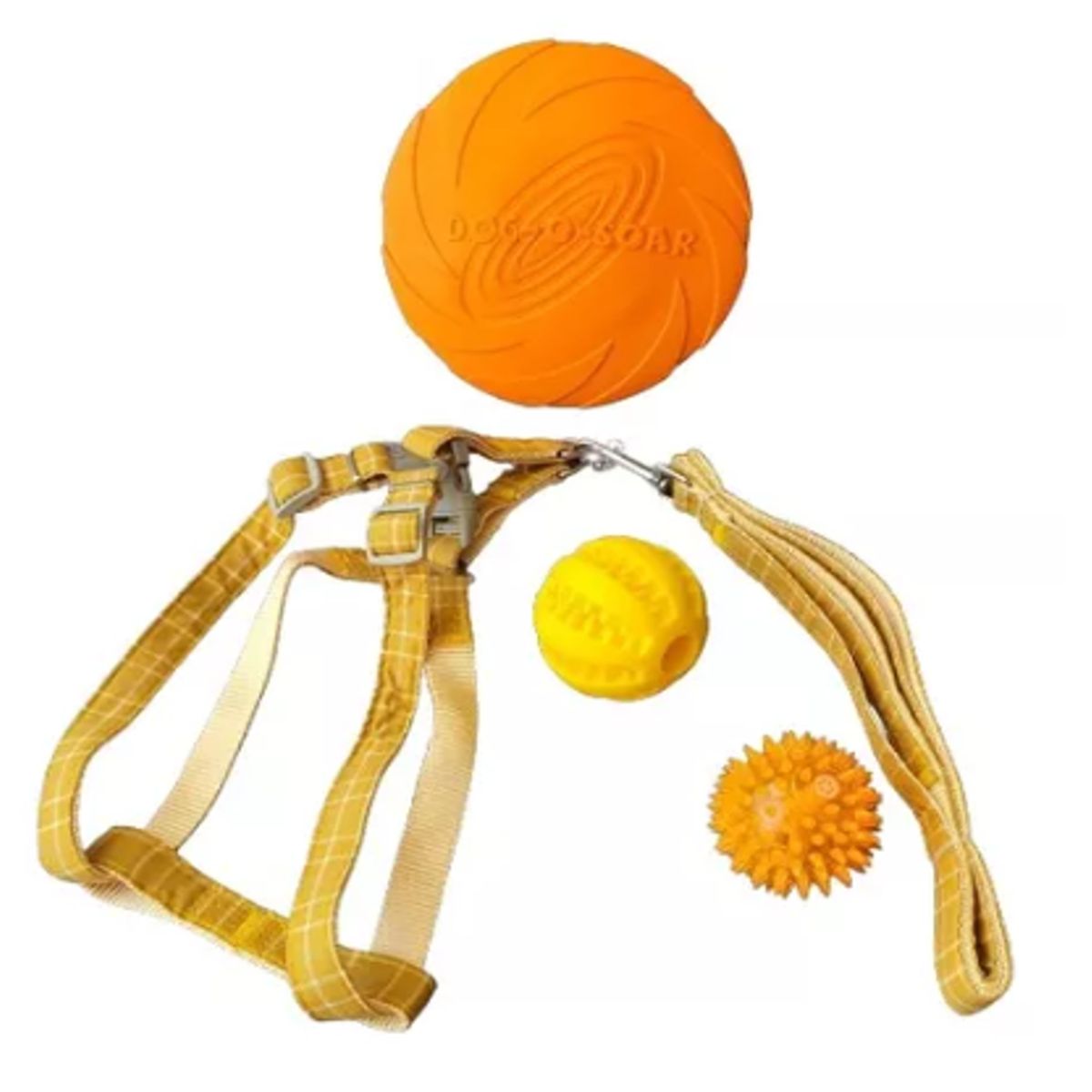 MASCO TODO - Set Árnes y Correa talla S, Frisbee 2 Pelotas Perro Mascotas