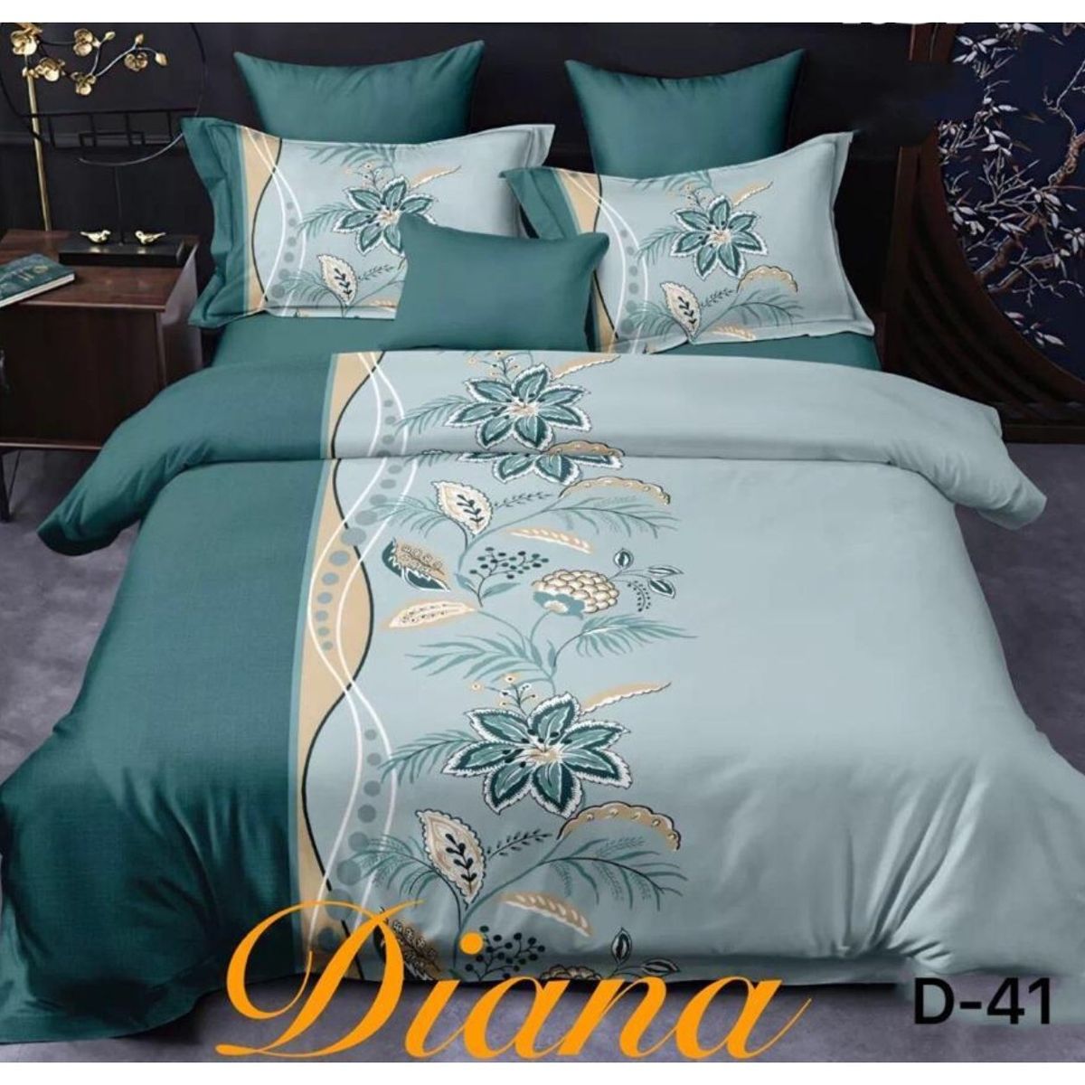 GENERICO - cubrecama 1.5 plaza turquesa flor quilt verano 100% COTTON