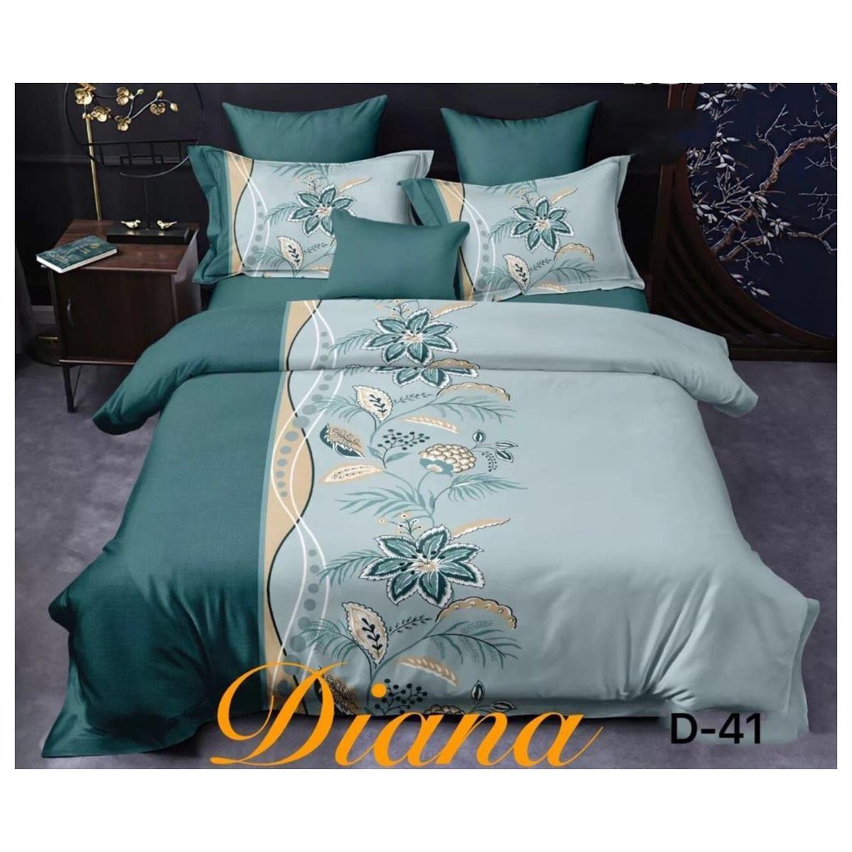 GENERICO - cubrecama 1.5 plaza turquesa flor quilt verano 100% COTTON