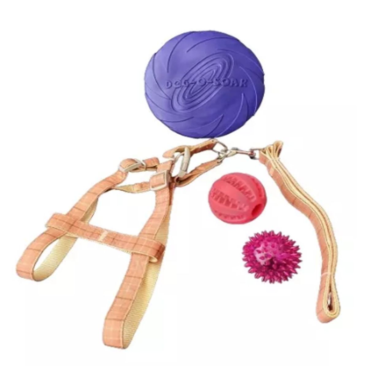 MASCO TODO - Set Árnes y Correa talla L, Frisbee 2 Pelotas Perro Mascotas