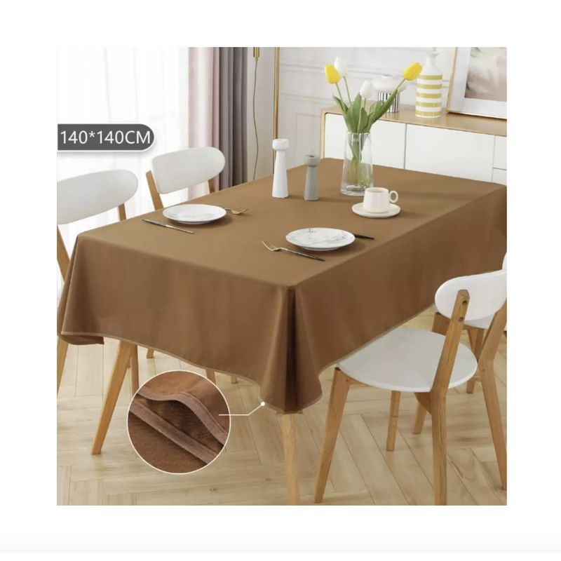 GENERICO - Mantel De Mesa Impermeable Liso Uní Color 140x140cm