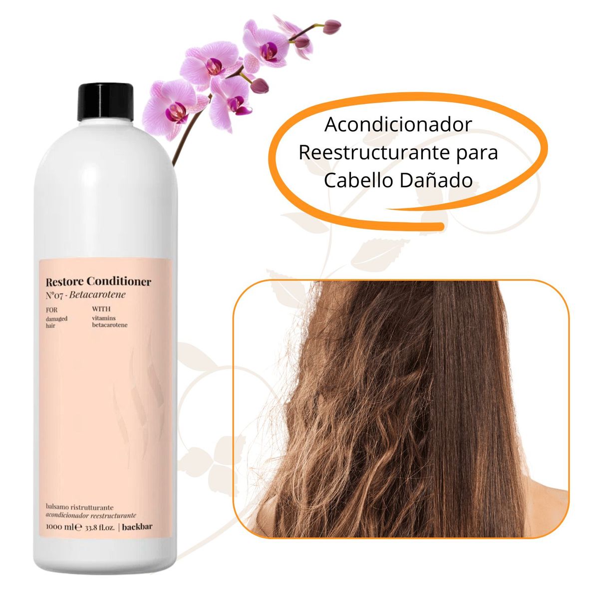 FARMAVITA - Acondicionador Farmavita Backbar  N 7 Betacarotene 1000ml