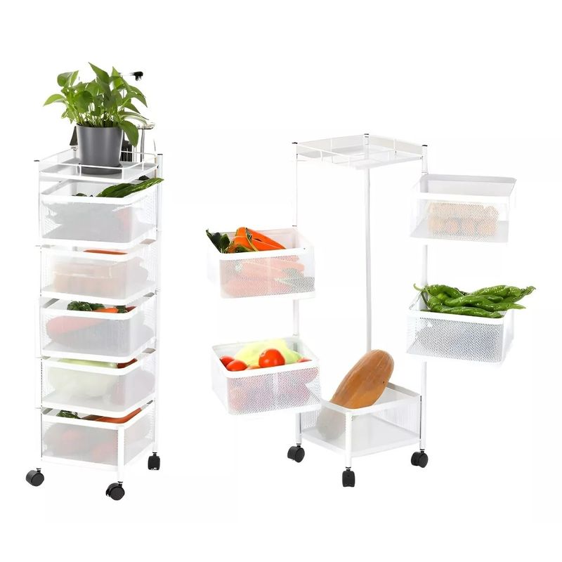 Pasteleria - Carro Organizador Ruedas Organizador Extraible 5 Niveles