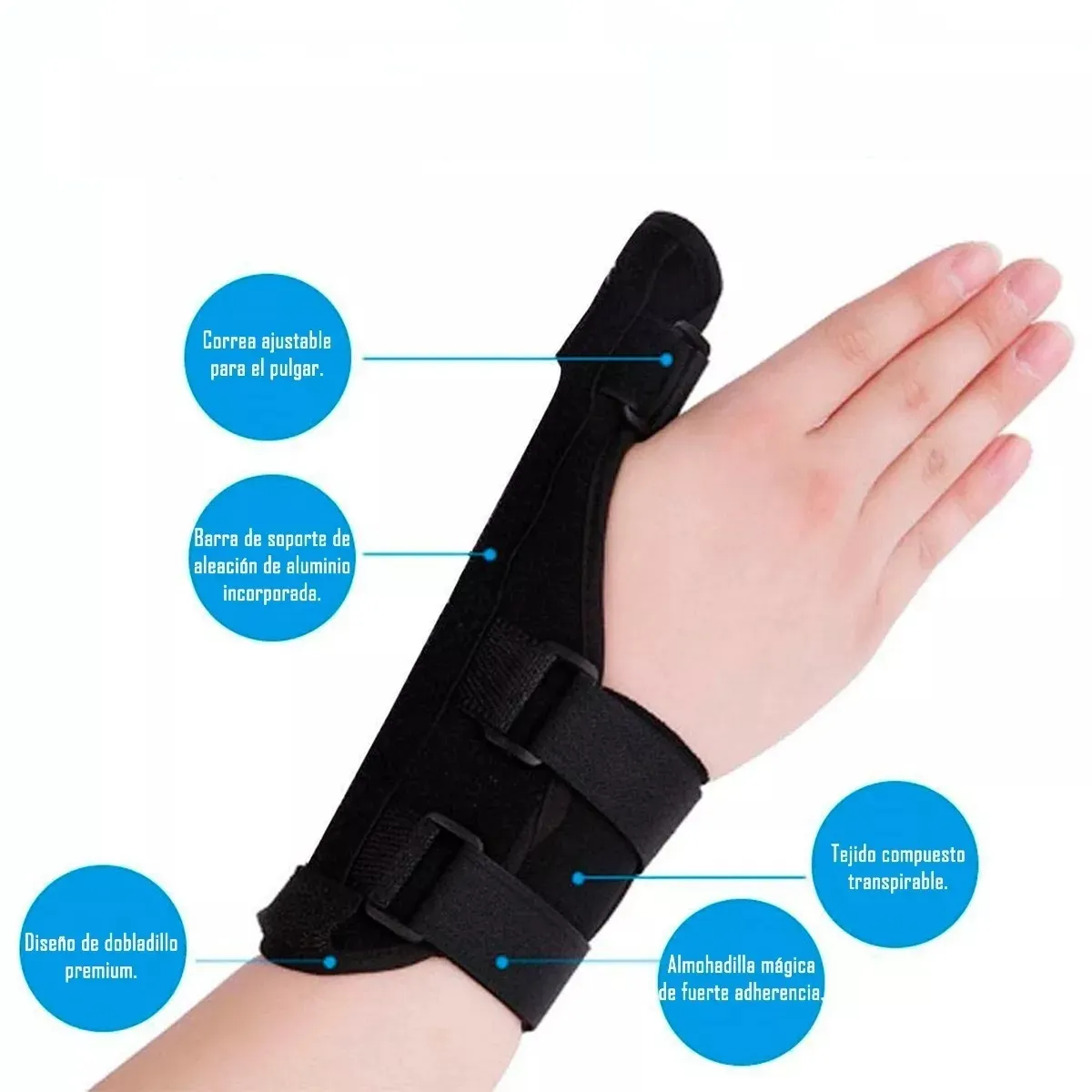 ONEDER - Inmovilizador Fijador De Dedo Pulgar Talla S Izquierda