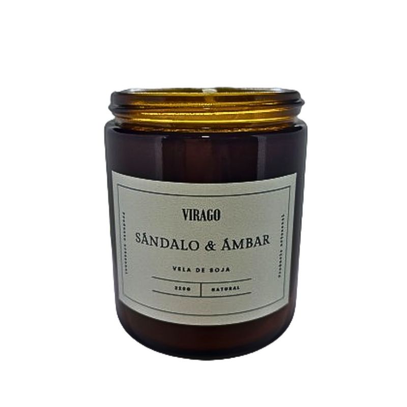 GENERICO - Vela De Soya Aromática Sándalo Ámbar Virago 100gr