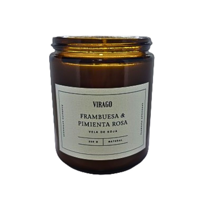 GENERICO - Vela De Soya Aromática Frambuesa-Pimienta rosa Virago 100gr