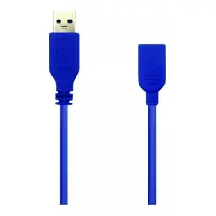 GENERICO - Cable Alargador Usb 3.0 Extensión Con Filtro M H 1.5 Mts Color Azul