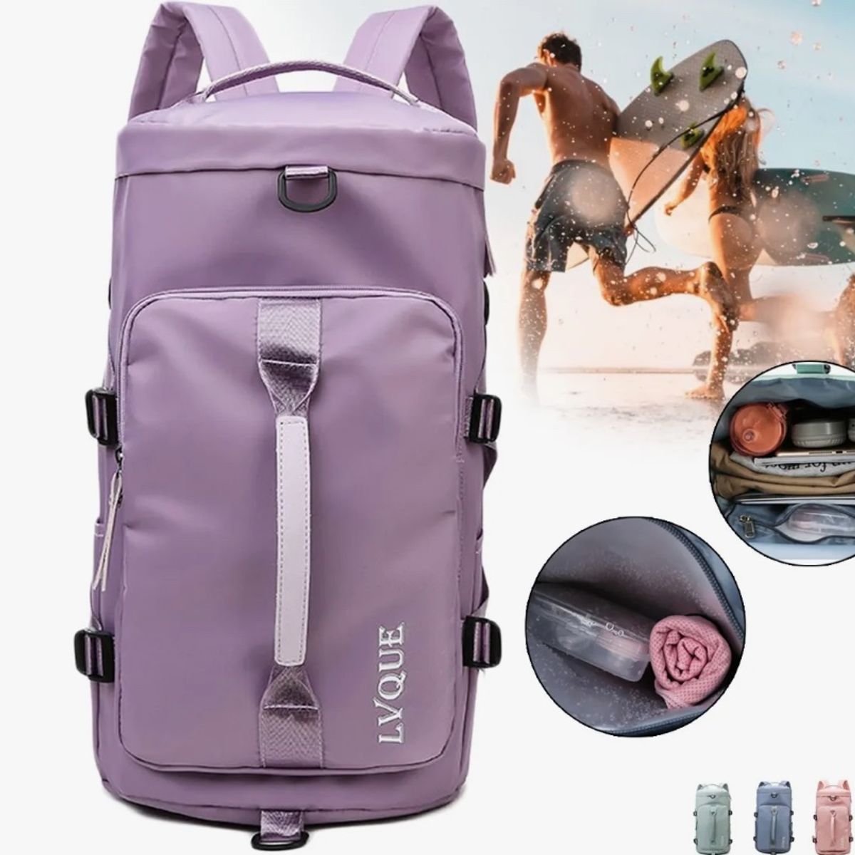GENERICO - Bolso De Viaje Impermeable Mochila Multiusos Hombro Gimnasio