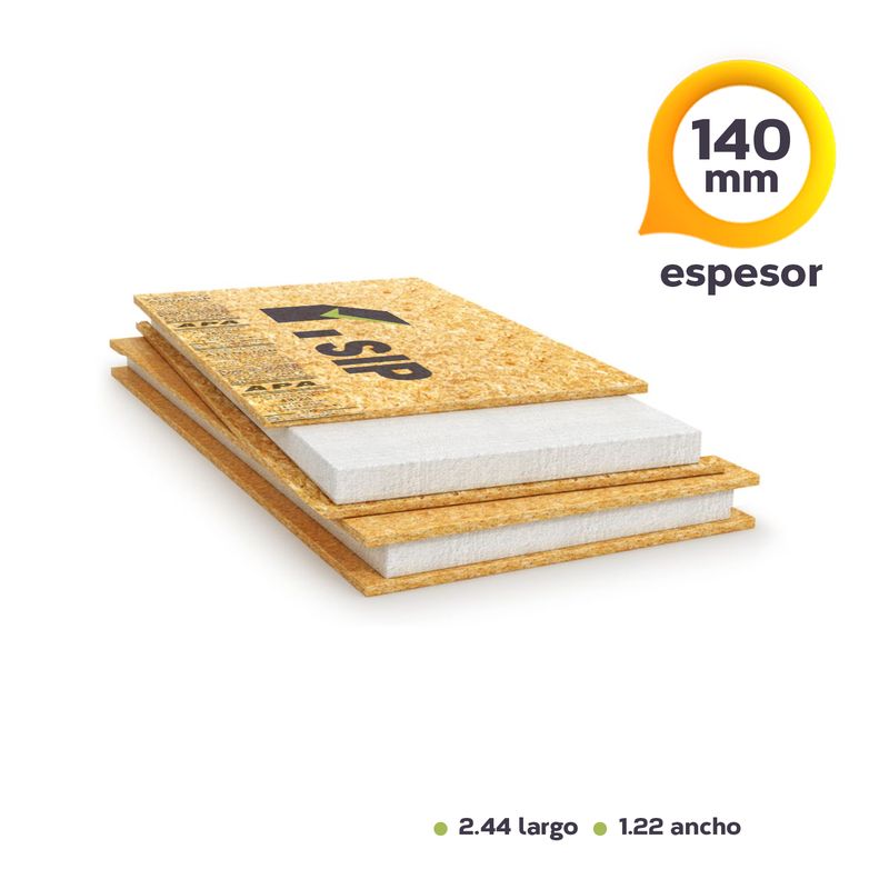 GENERICO - Pack 5 Panel SIP 140 mm OSB - OSB