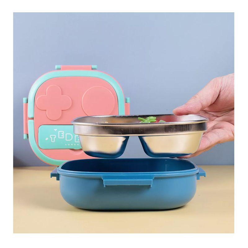 GENERICO - Lonchera Termica Acero Inox  Taper Comida Vianda Niños Color Azul