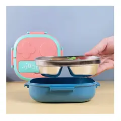 GENERICO - Lonchera Termica Acero Inox Taper Comida Vianda Niños Color Azul
