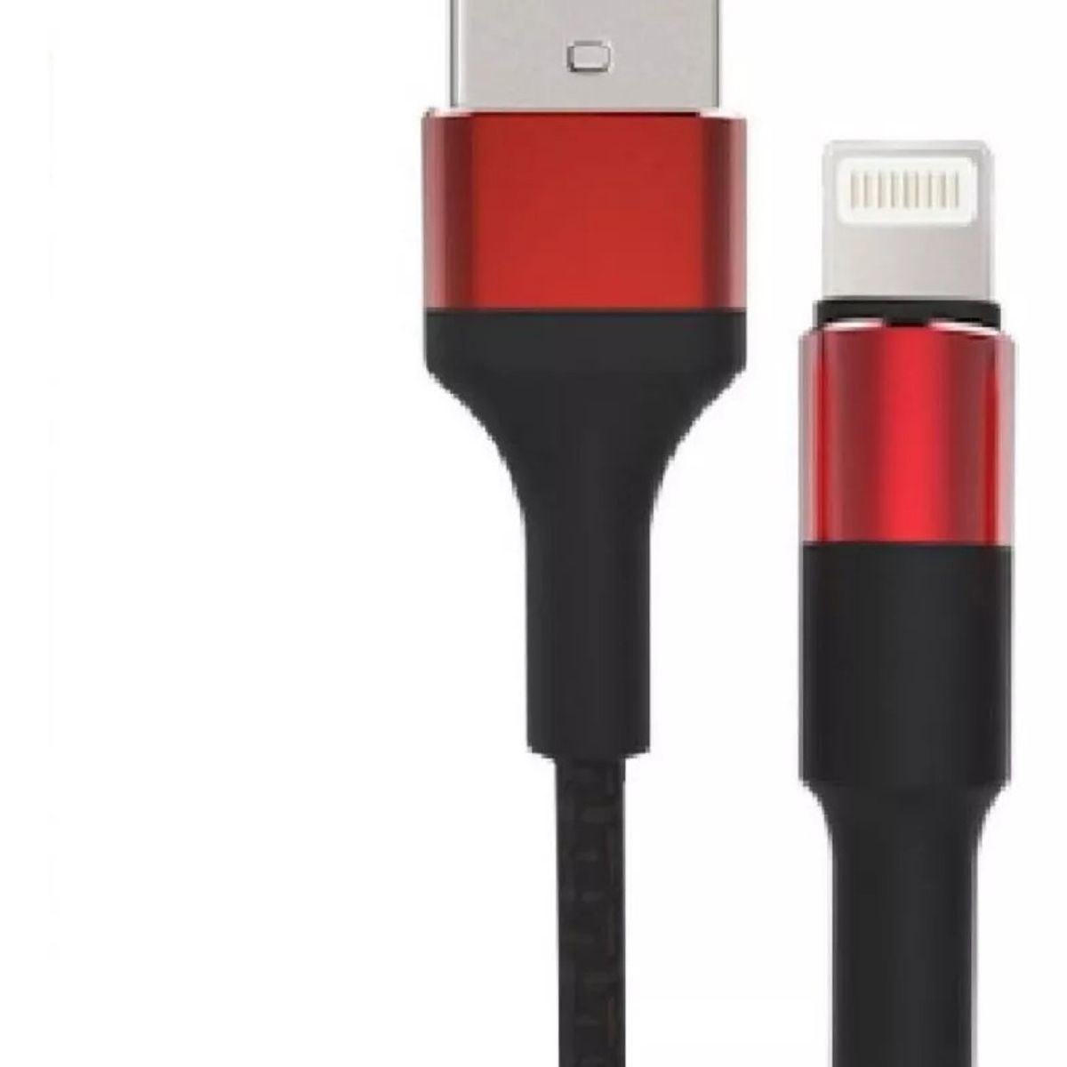 GENERICO - Cable De Carga Para iPhone 3 Metros Reforzado Carplay Negro Rojo