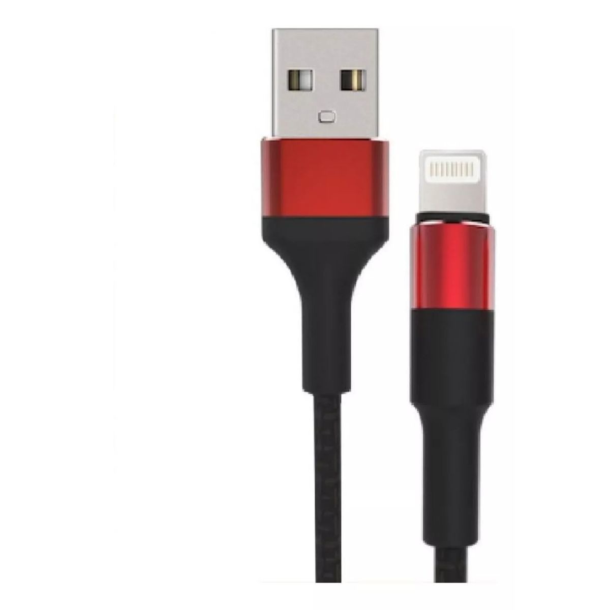 GENERICO - Cable De Carga Para iPhone 3 Metros Reforzado Carplay Negro Rojo