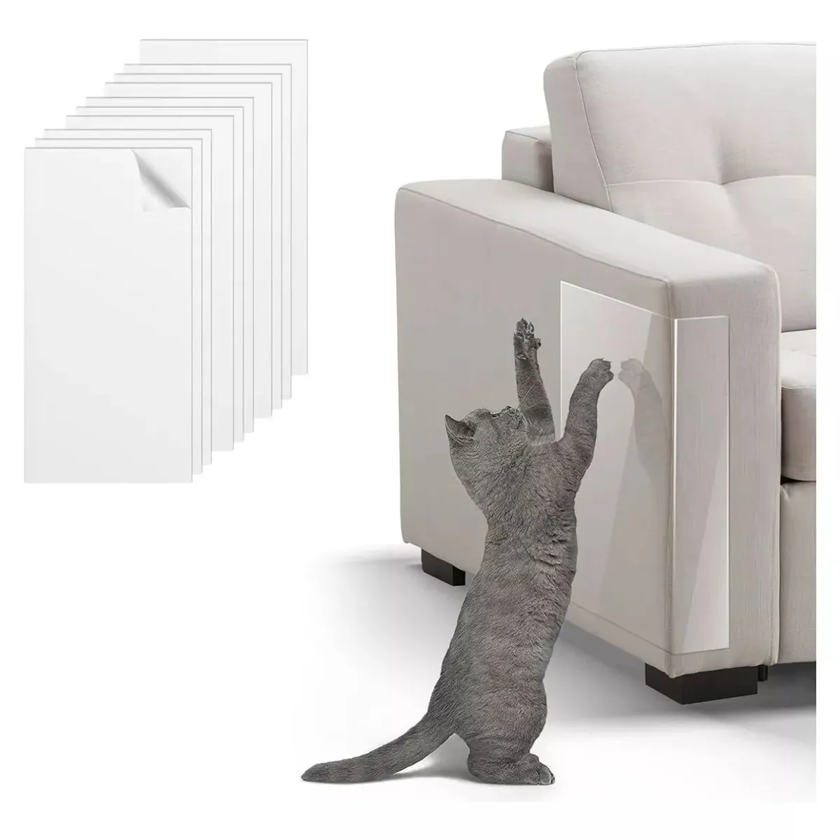 KUANGYE - Protector Muebles 12 Cintas Antiarañazos Gatos Sofa Sillón