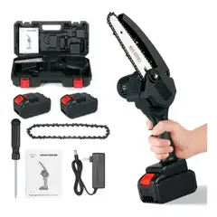 GENERICO - Mini Motosierra + 2 Baterías De 48 v Con Maleta De Transporte