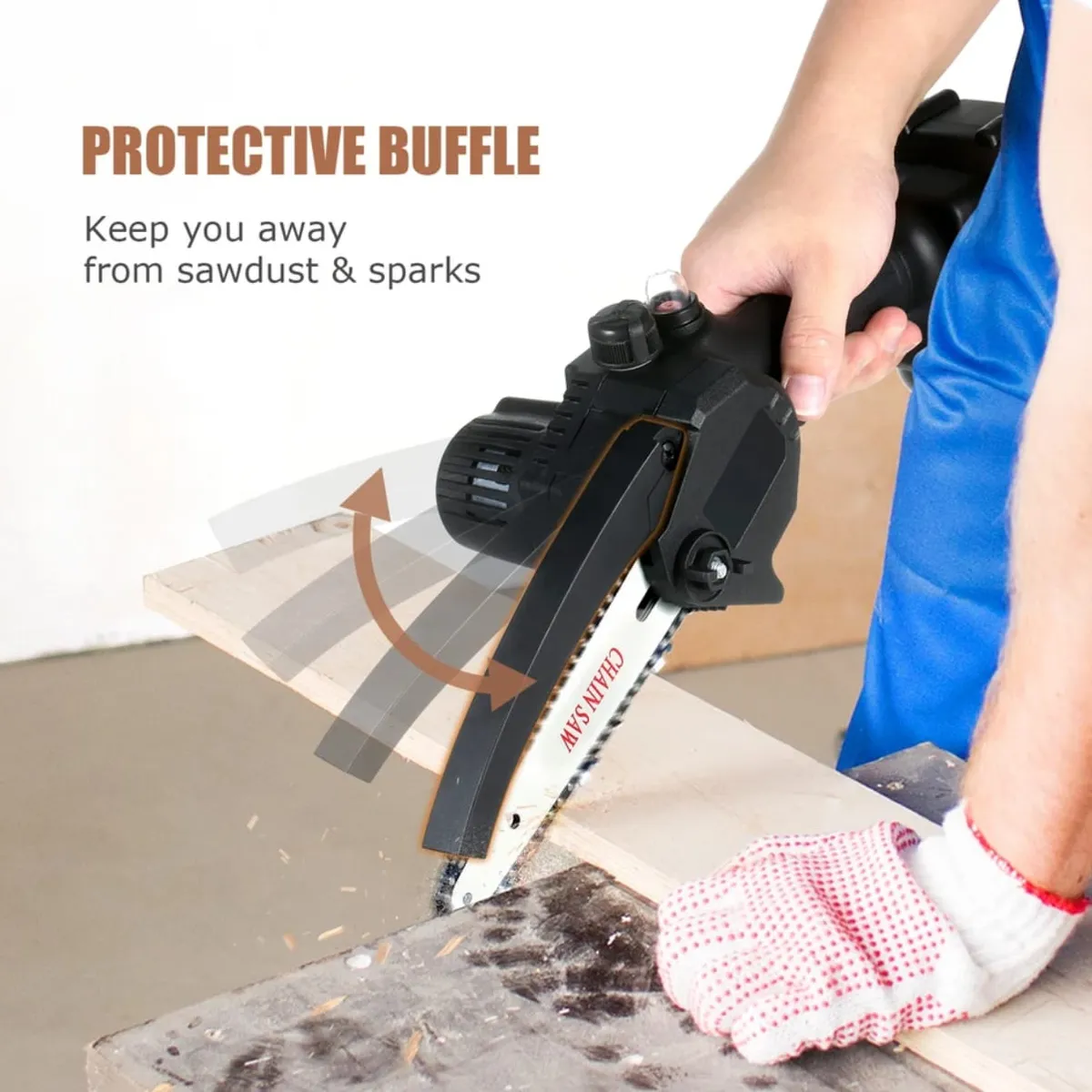 GENERICO - Mini Motosierra + 2 Baterías De 48 v Con Maleta De Transporte