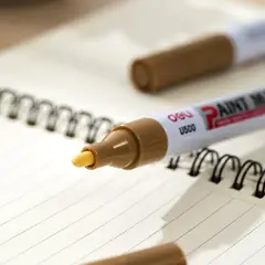 DELI - 12pcs Marcador Pintura a Óleo Punta de Bala 2.0 mm Dorado