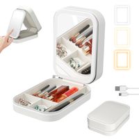 Espejo De Maquillaje Pantalla Táctil Y Luces Led Recargable