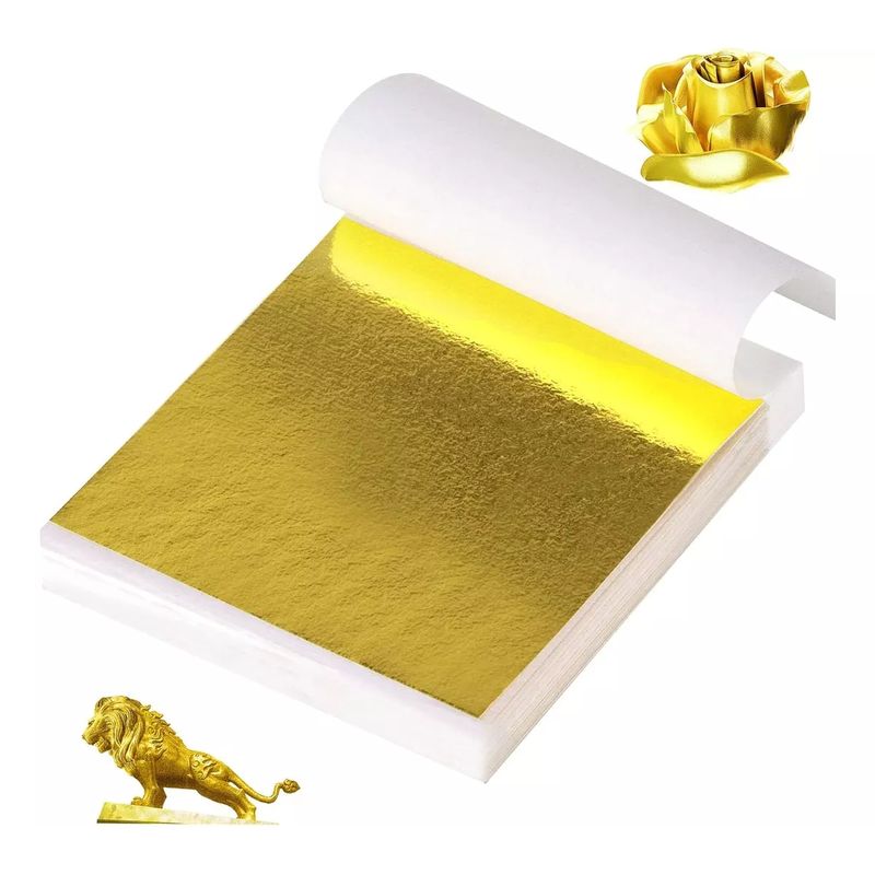 DEKANO - 200 Hojas Laminas Pan Oro 135×150 mm Para Decoración Pintura