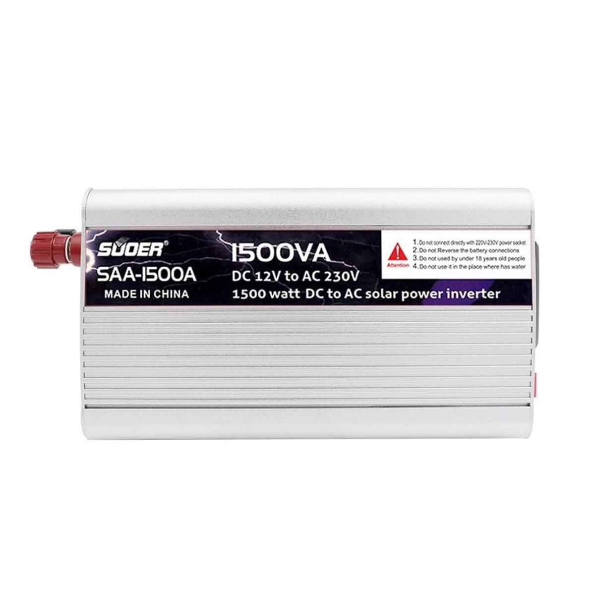 GENERICO - Convertidor Power Inverter Vehículo 1500w 12v Portátil