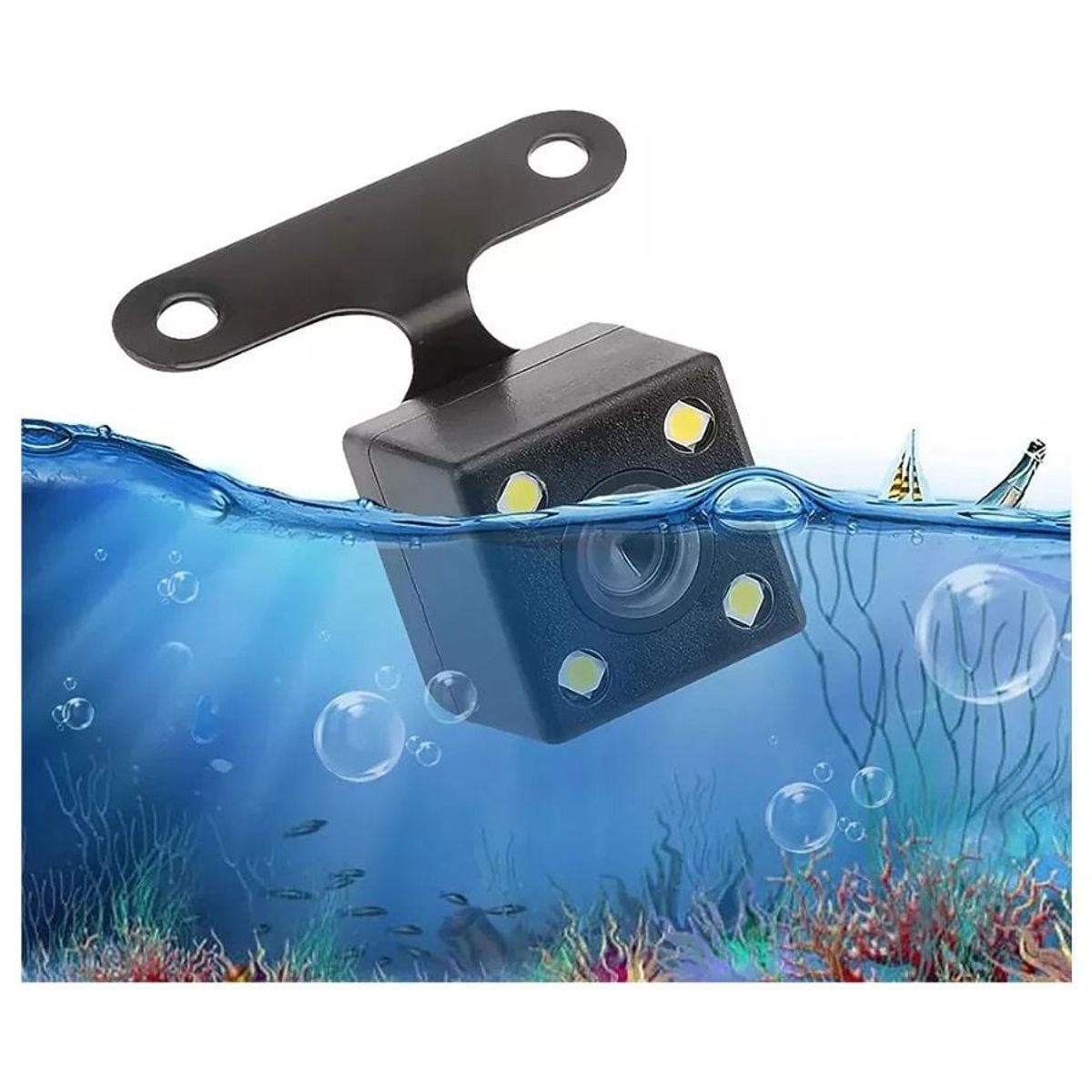 GENERICO - Cámara De Reversa 4 Led Para Pantalla Universal Vehículo