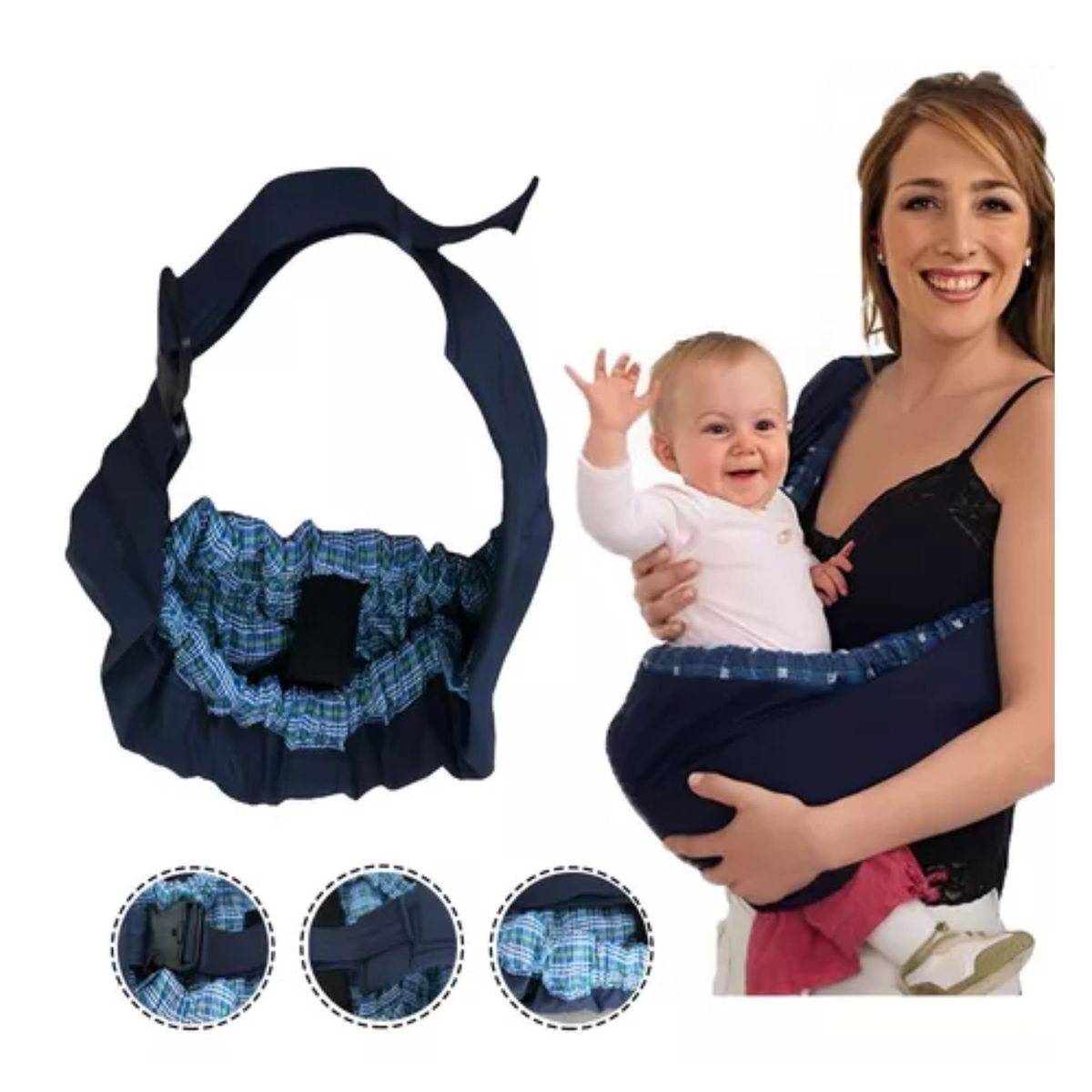 JUMP KIDS - Mochila Cangurera Portabebés Ergonómico De Tela