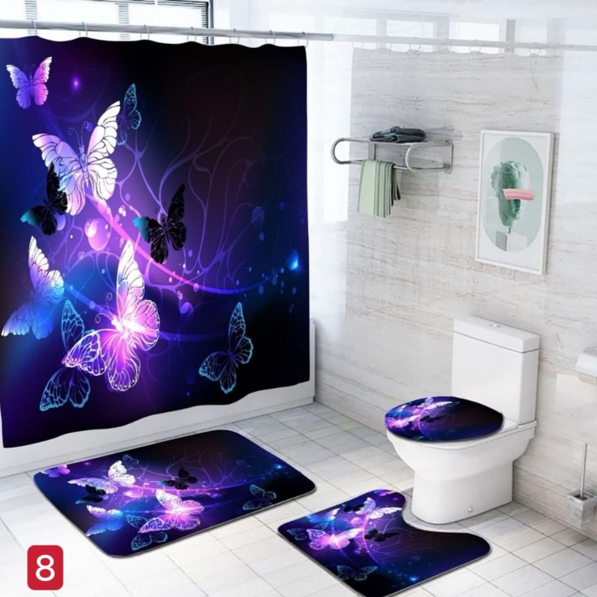 GENERICO - JUEGO DE SET DE BAÑO COMPLETO 4 PIEZAS