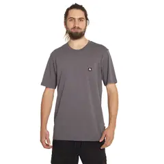 BURTON - Polera manga corta Hombre Gris