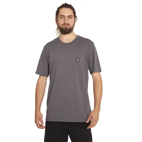 BURTON - Polera manga corta Hombre Gris