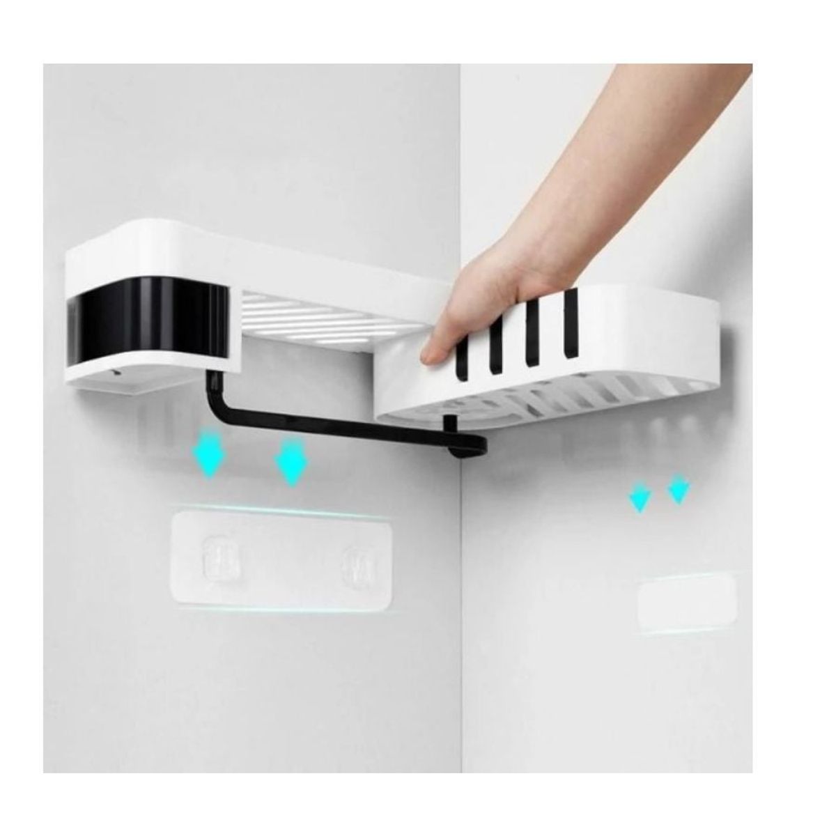 GENERICO - Esquinero Organizador Estante Baño Cocina Adhesivo
