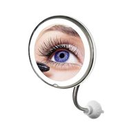 Espejo De Aumento 10x Con Ventosa Led Flexible