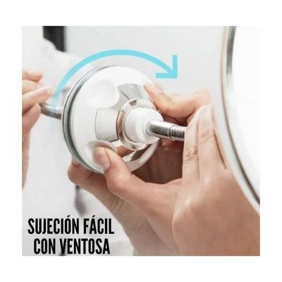 Imagen 2 del producto Espejo De Aumento 10x Con Ventosa Led Flexible