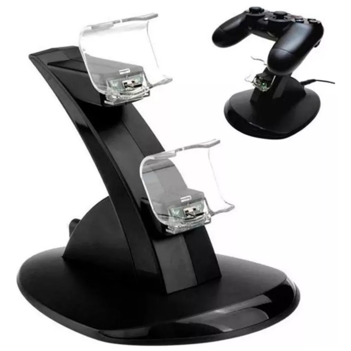 GENERICO - Estacion de carga y Cargador Ps4 Doble Base Control Led