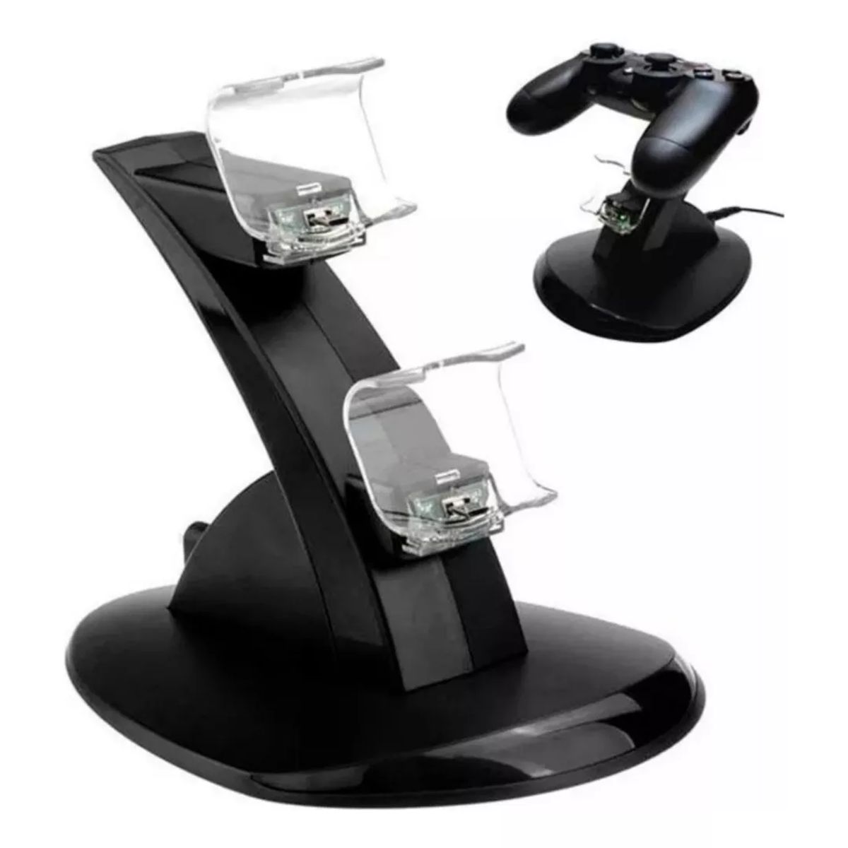 GENERICO - Estacion de carga y Cargador Ps4 Doble Base Control Led