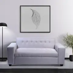 DISEÑOS VALESTRINI - SOFA DOS CUERPOS LINO GRIS CLARO