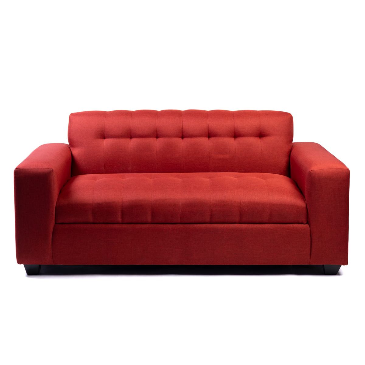 DISEÑOS VALESTRINI - SOFA DOS CUERPOS LINO ROJO