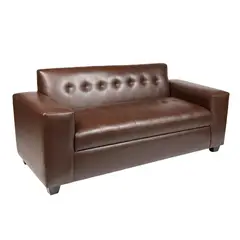 DISEÑOS VALESTRINI - SOFA DOS CUERPOS ECOCUERO CHOCOLATE