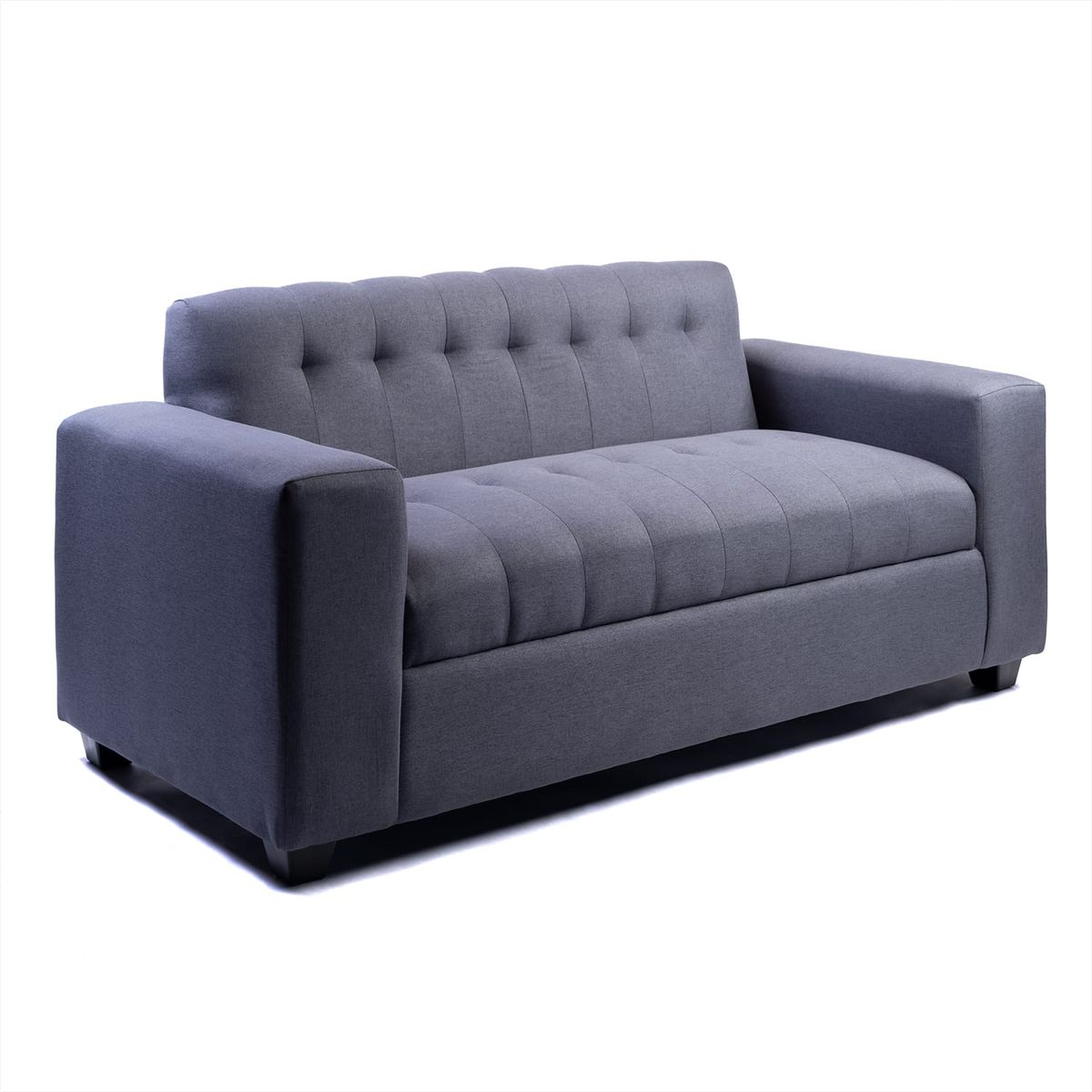 DISEÑOS VALESTRINI - SOFA TRES CUERPOS LINO GRIS OSCURO