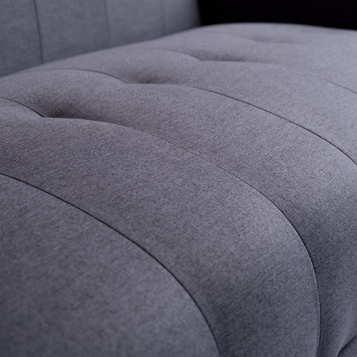 DISEÑOS VALESTRINI - SOFA TRES CUERPOS LINO GRIS OSCURO