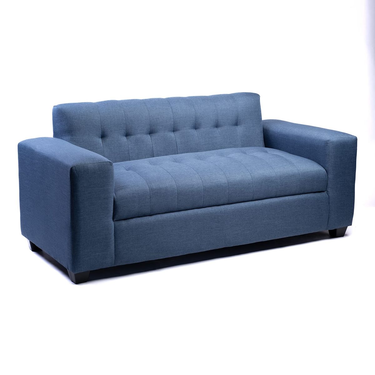 DISEÑOS VALESTRINI - SOFA TRES CUERPOS LINO AZUL INDIGO