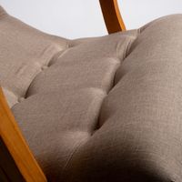 SILLA MECEDORA CON APOYA BRAZO LINO BEIGE