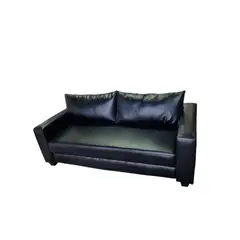 DISEÑOS VALESTRINI - SOFA CAMA MULTIFUNCIONAL ECOCUERO NEGRO