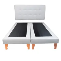 CAMA KING LINO GRIS CLARO