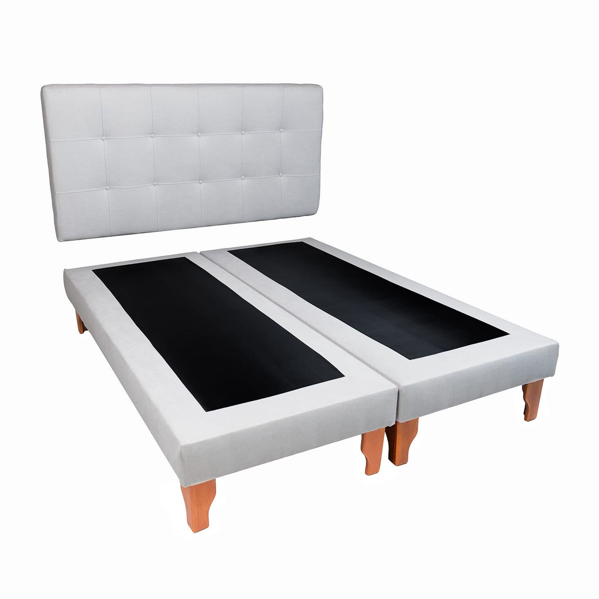 DISEÑOS VALESTRINI - CAMA KING LINO GRIS CLARO
