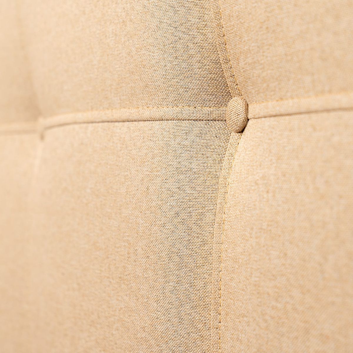 DISEÑOS VALESTRINI - CAMA PLAZA Y MEDIA LINO BEIGE SIN COLCHON