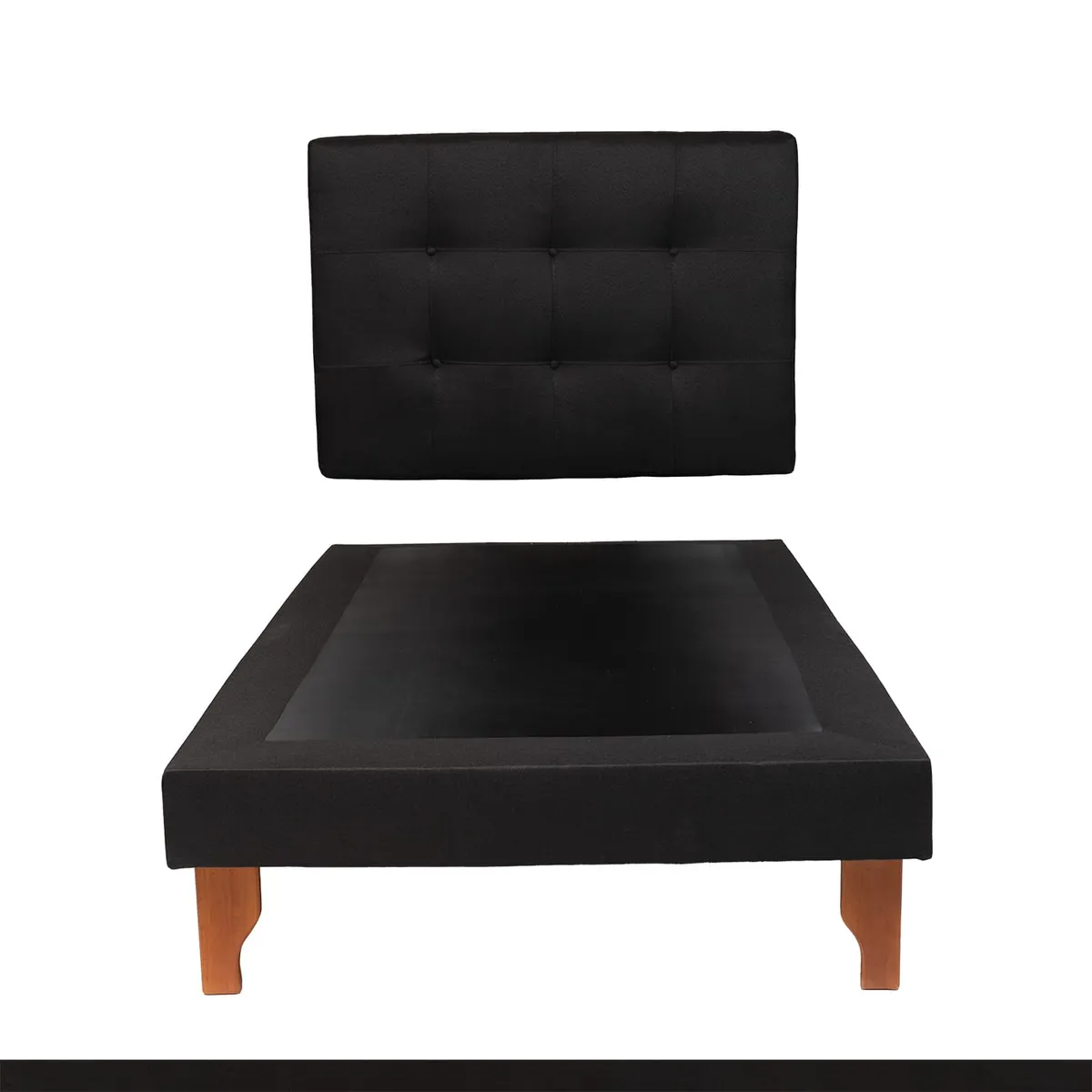 DISEÑOS VALESTRINI - CAMA DE PLAZA LINO NEGRO