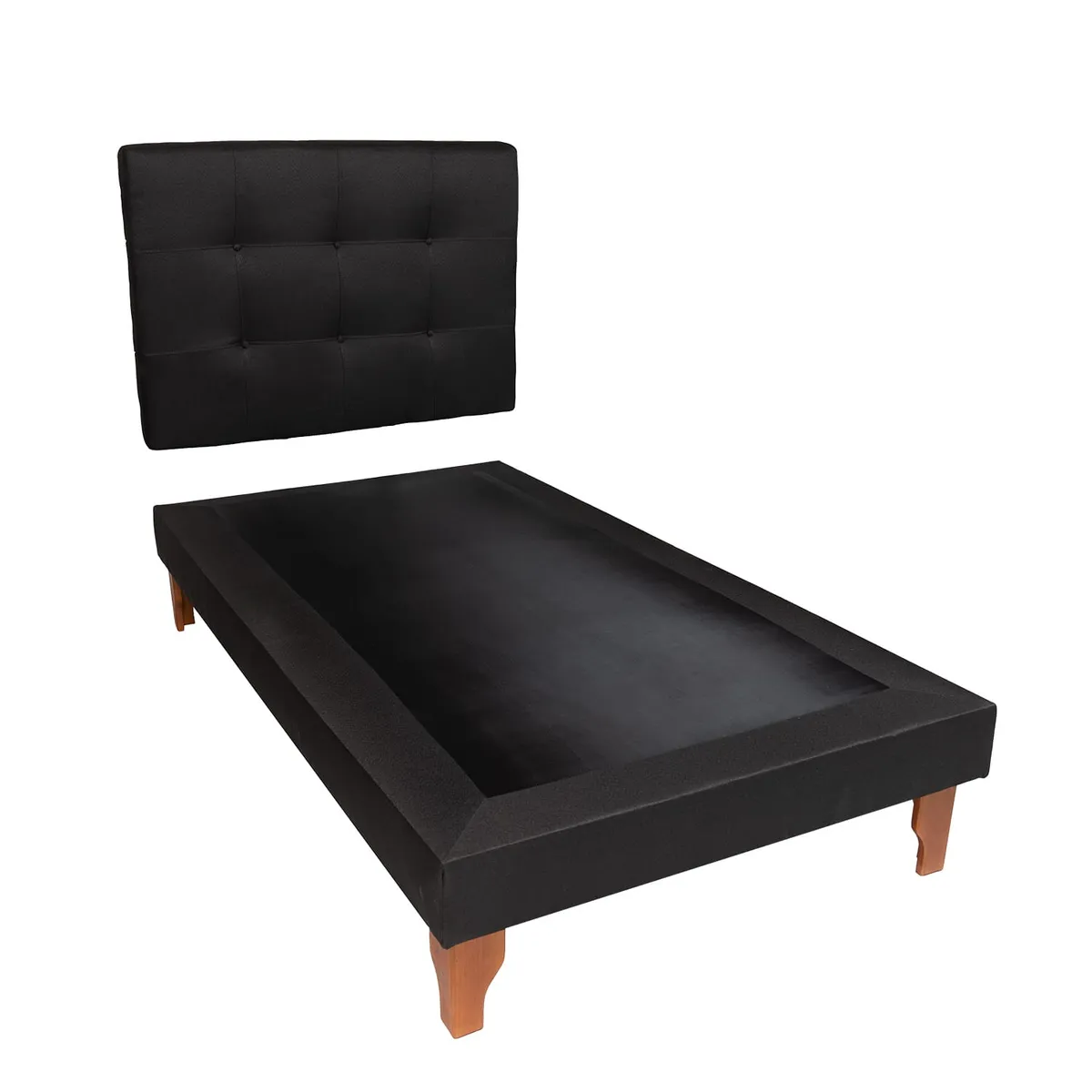 DISEÑOS VALESTRINI - CAMA DE PLAZA LINO NEGRO